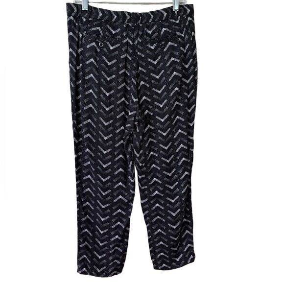 MADEWELL Delancey Printed Trouser Pants Black White Women’s Size 10 - Picture 4 of 8